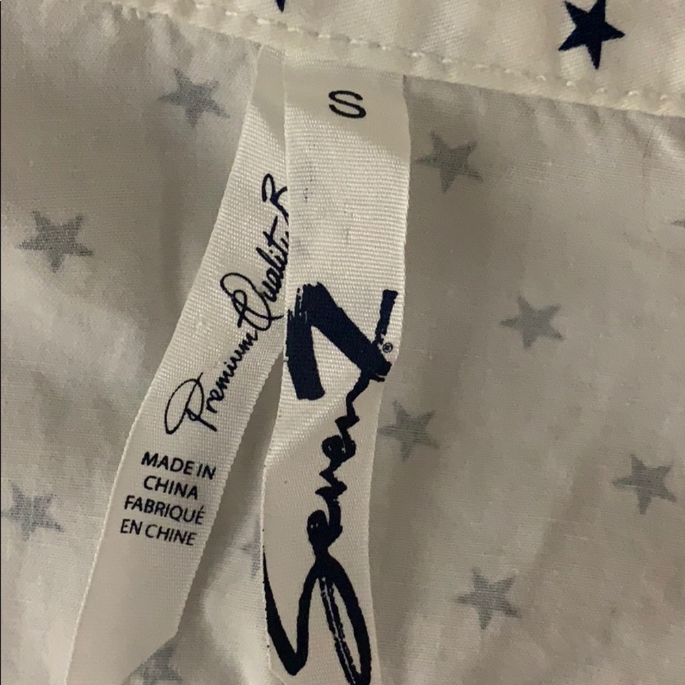 Seven Button Down/Tie front Top - Picture 7 of 8